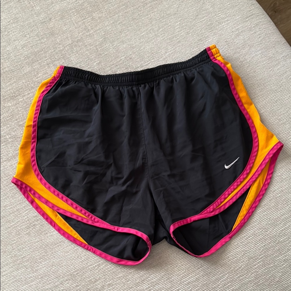 Women's Black and Pink Nike Running Shorts